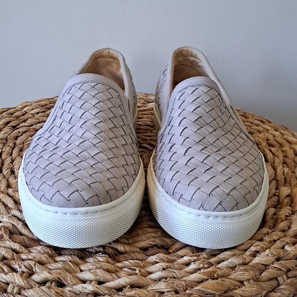 M. Gemi Womens The Cerchio Grey Woven Leather Loafer‎ Sneaker EU39/US8.5